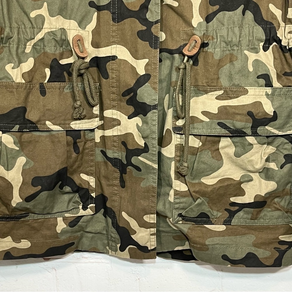Love Tree Camo Military Jacket Womens Small Full Zip Mock Neck Army Utility - Picture 7 of 14